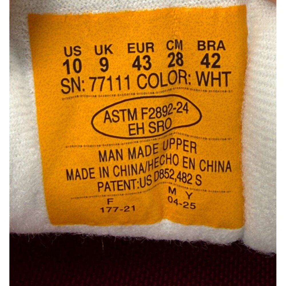 Skechers Work Relaxed Fit Dighton SR Men's 10 White EH SRO Safety Shoes 77111 - Picture 11 of 11